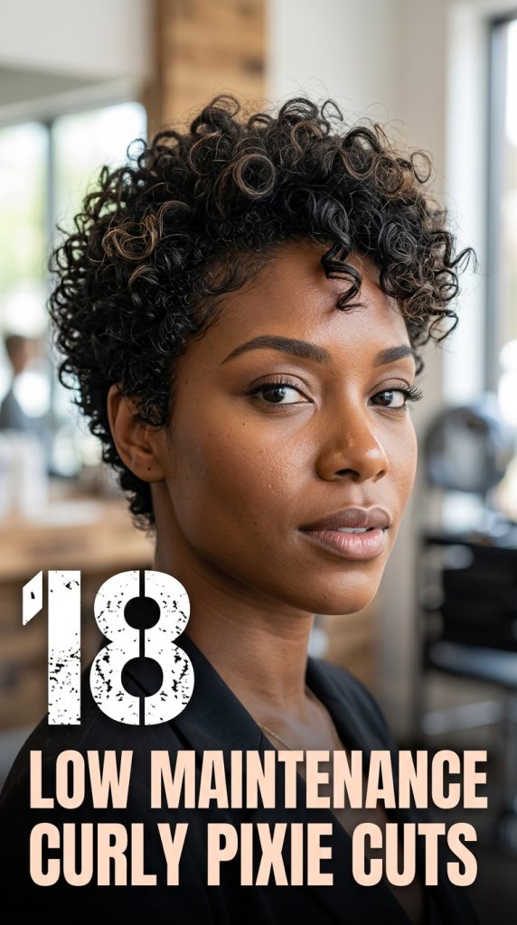 18 Low Maintenance Curly Pixie Cuts