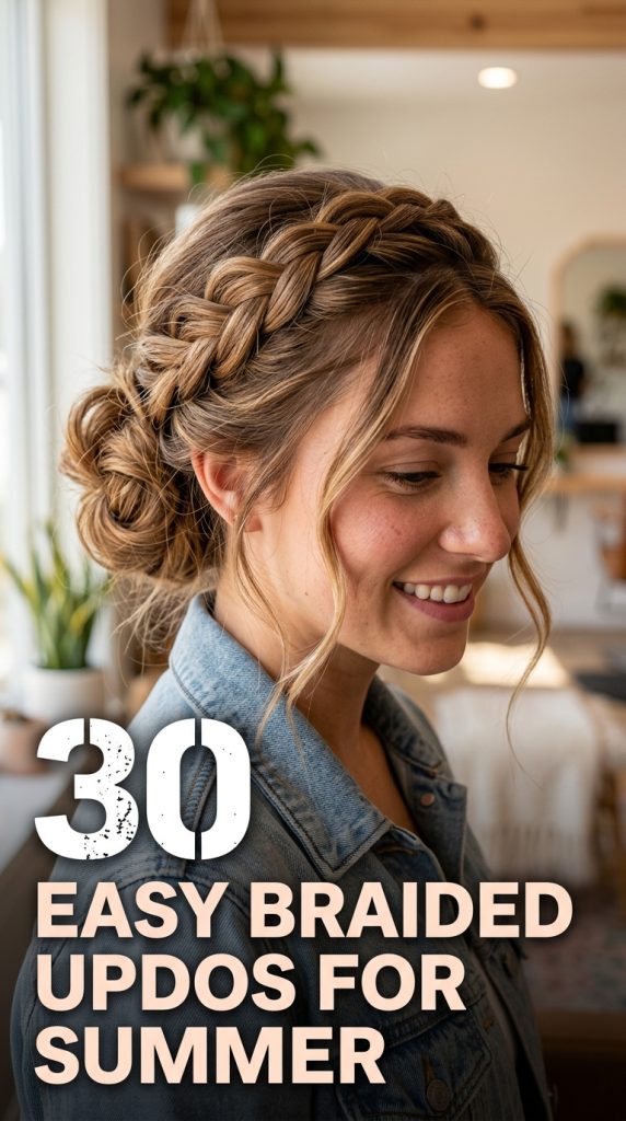 30 Easy Braided Updos for Summer